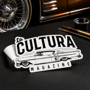 La Cultura Magazine Black & White Glass House Sticker