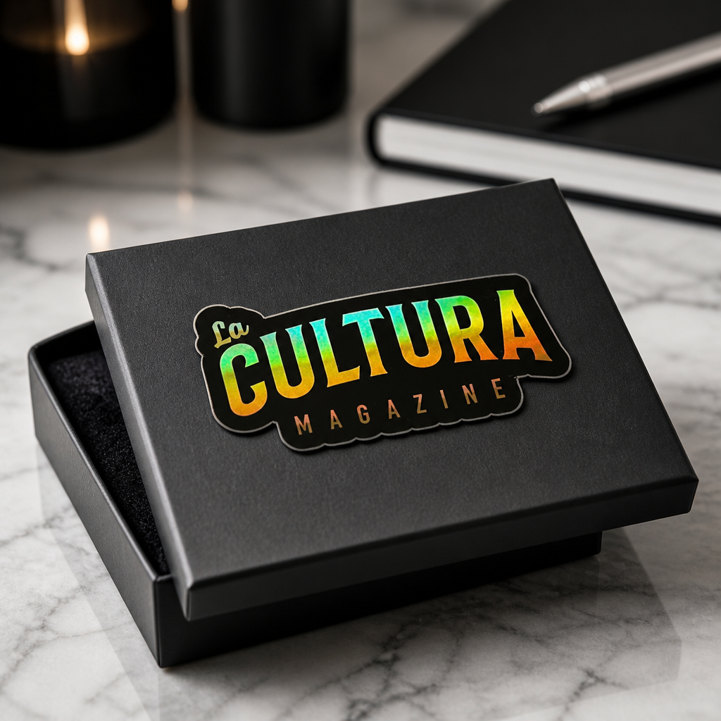 La Cultura Magazine Holographic Logo Sticker - Image 2