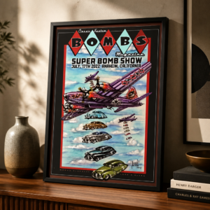 Classic & Kustom Bombs Magazine Super Show Poster by Mike Pickel